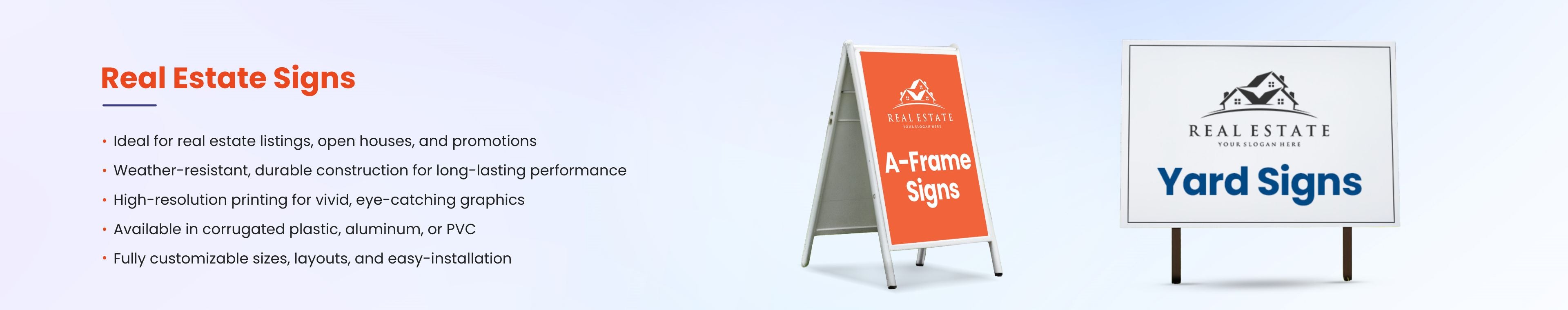 Real Estate Signs Default Banners