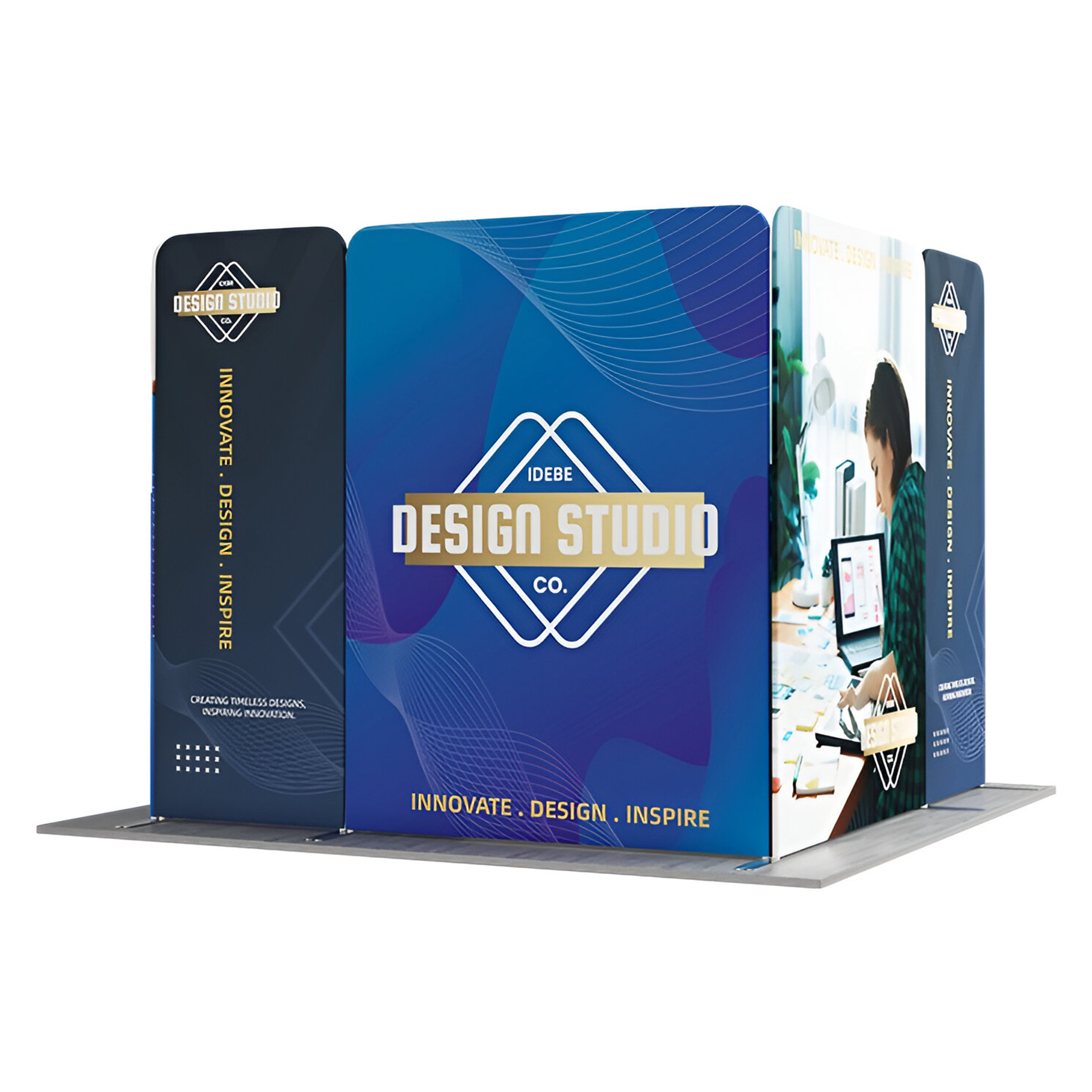 10ft Magnetic Modular Fabric Display - U Shape | BannerBuzz