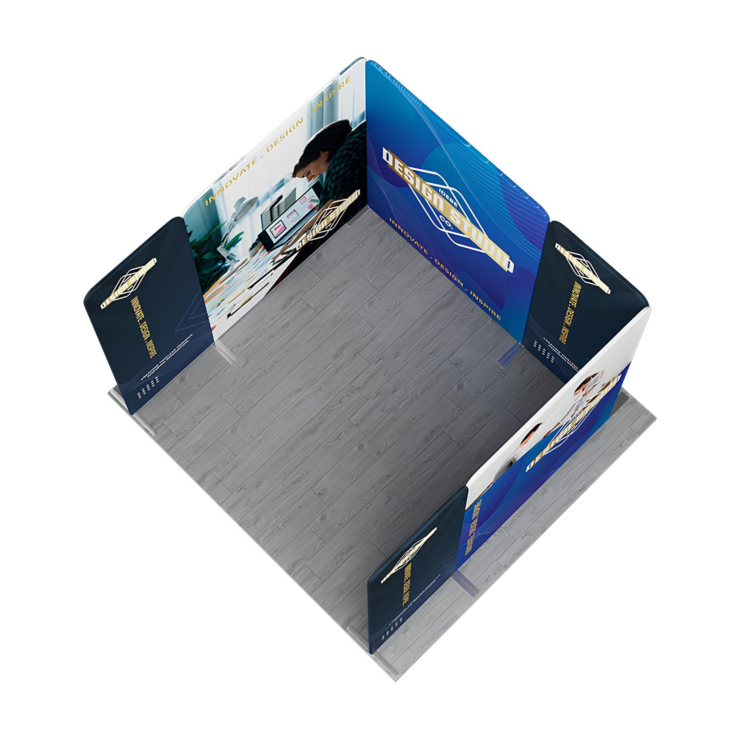 10ft Magnetic Modular Fabric Display - U Shape | BannerBuzz