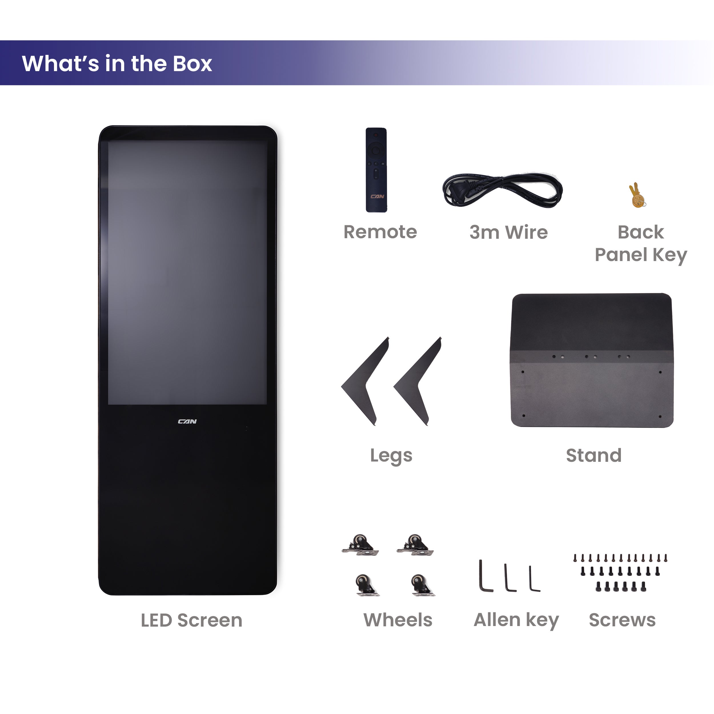 Portable LED Digital Display Signage with Wheels 