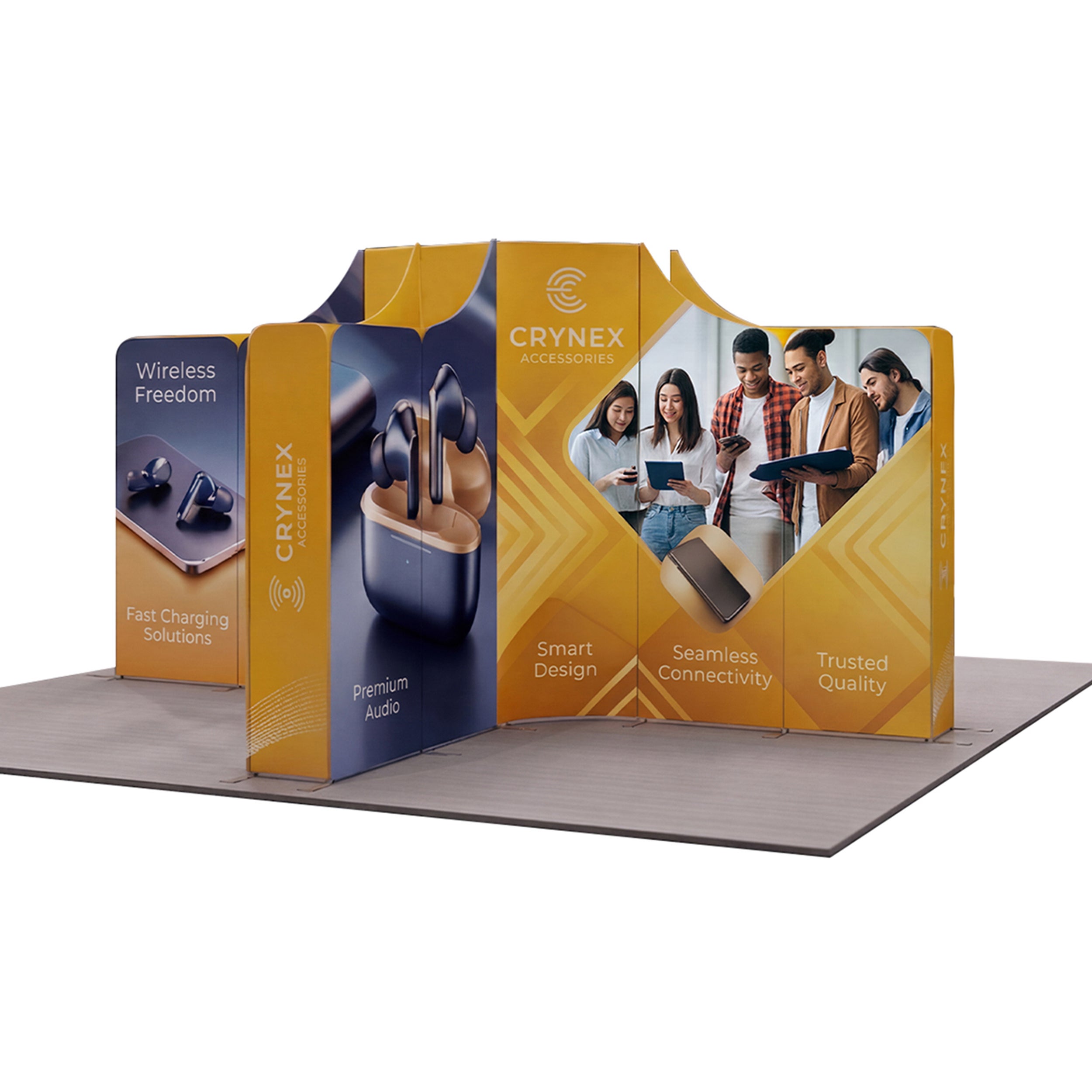 16.4 x 16.4 ft magnetic modular fabric displays design 19 45 degree