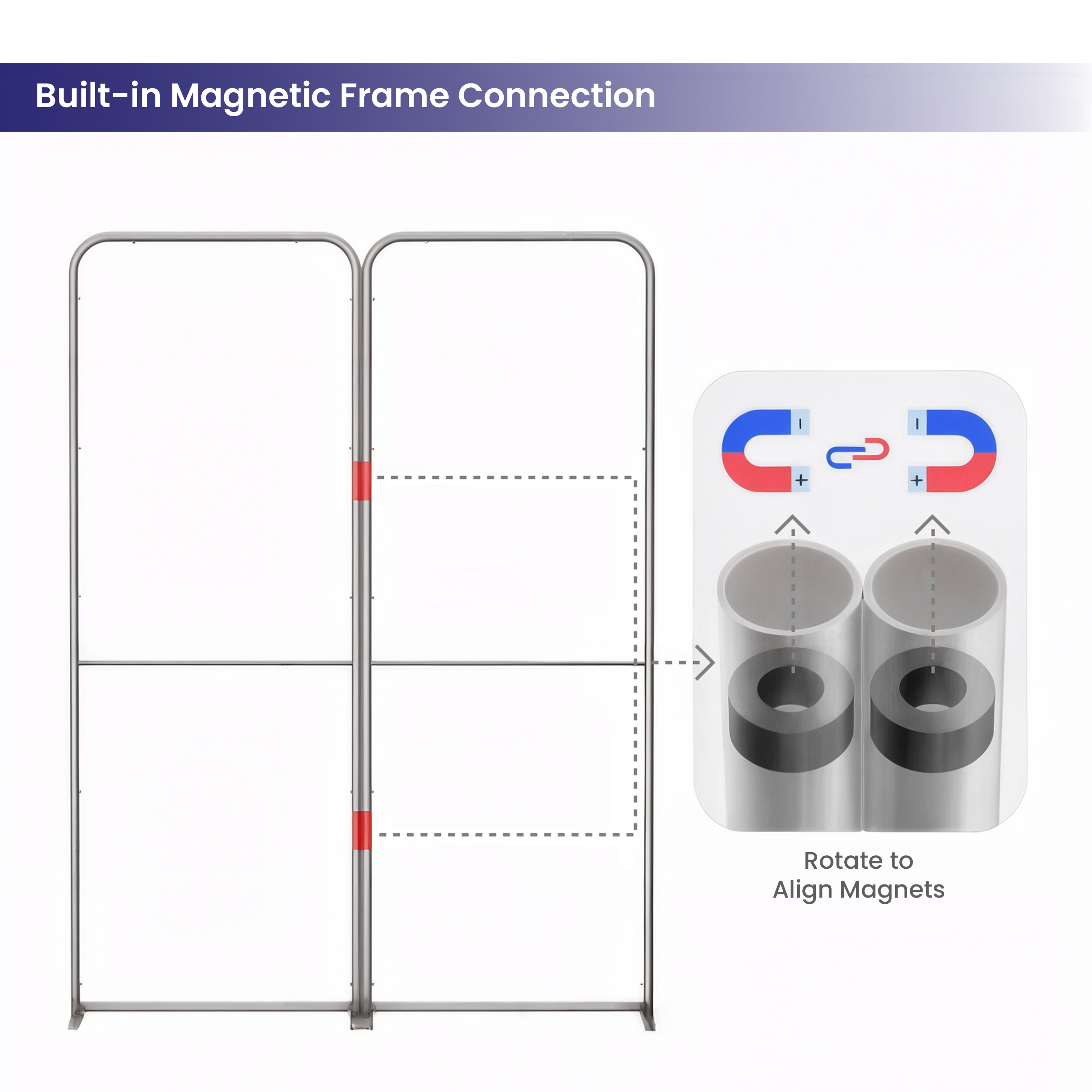 16.4x10ft Magnetic Modular Fabric Displays - U Shape Curved