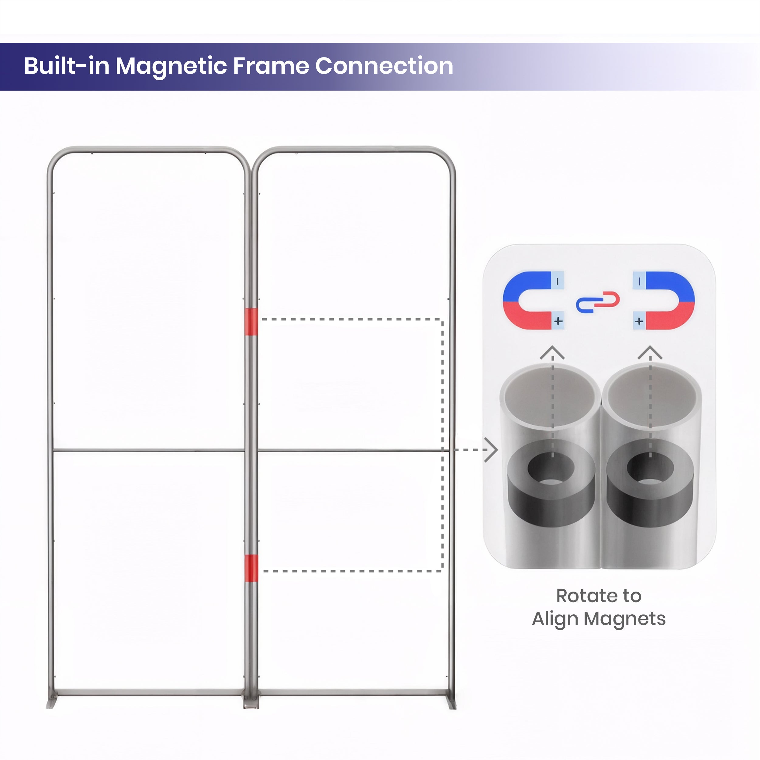 20 ft magnetic modular fabric displays design 25 built in magnet frame