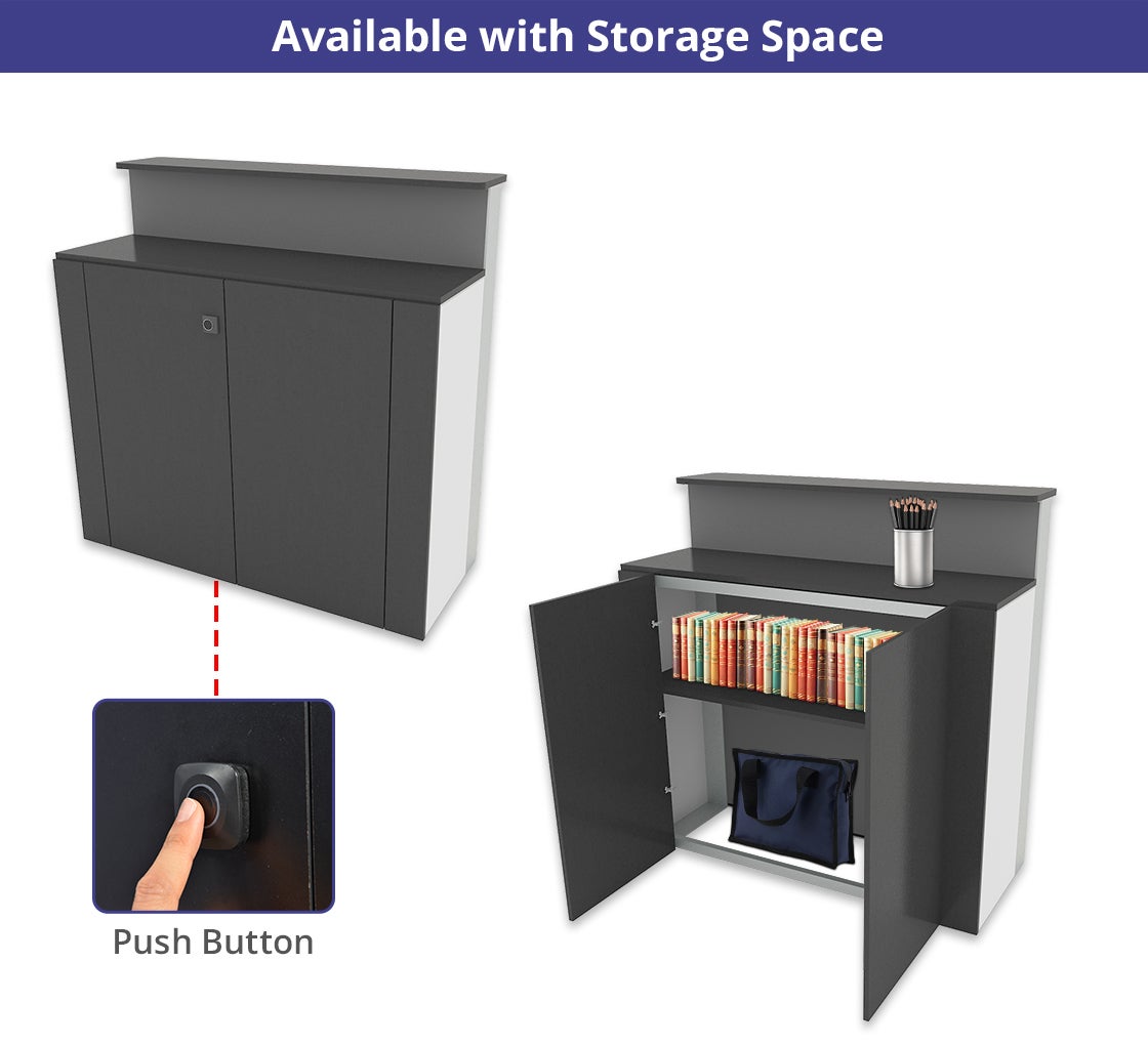 Backlit Promotional Counter with Storage