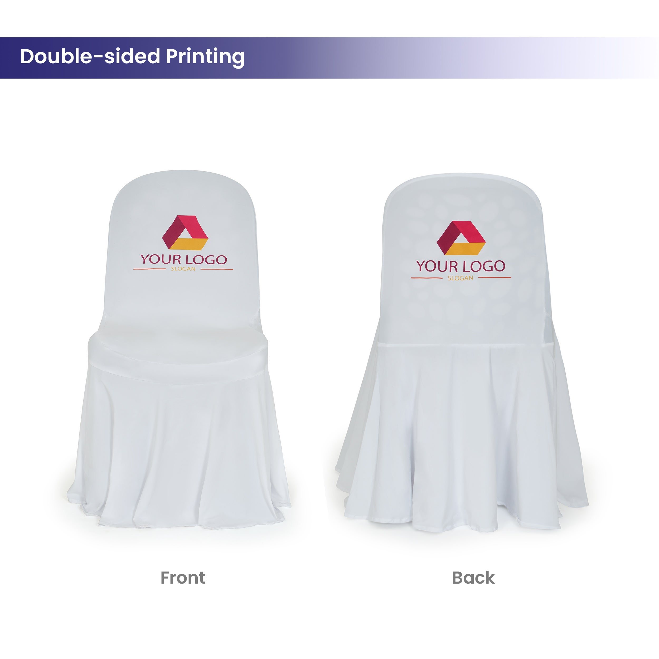 505_Pleated Banquet Chair Covers Double sided Printing