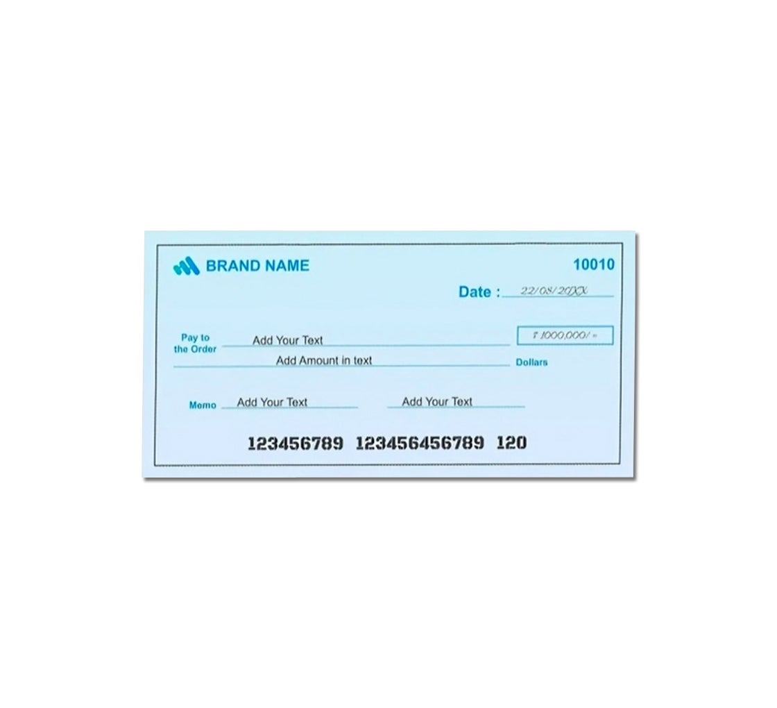 Custom Oversized Cheque
