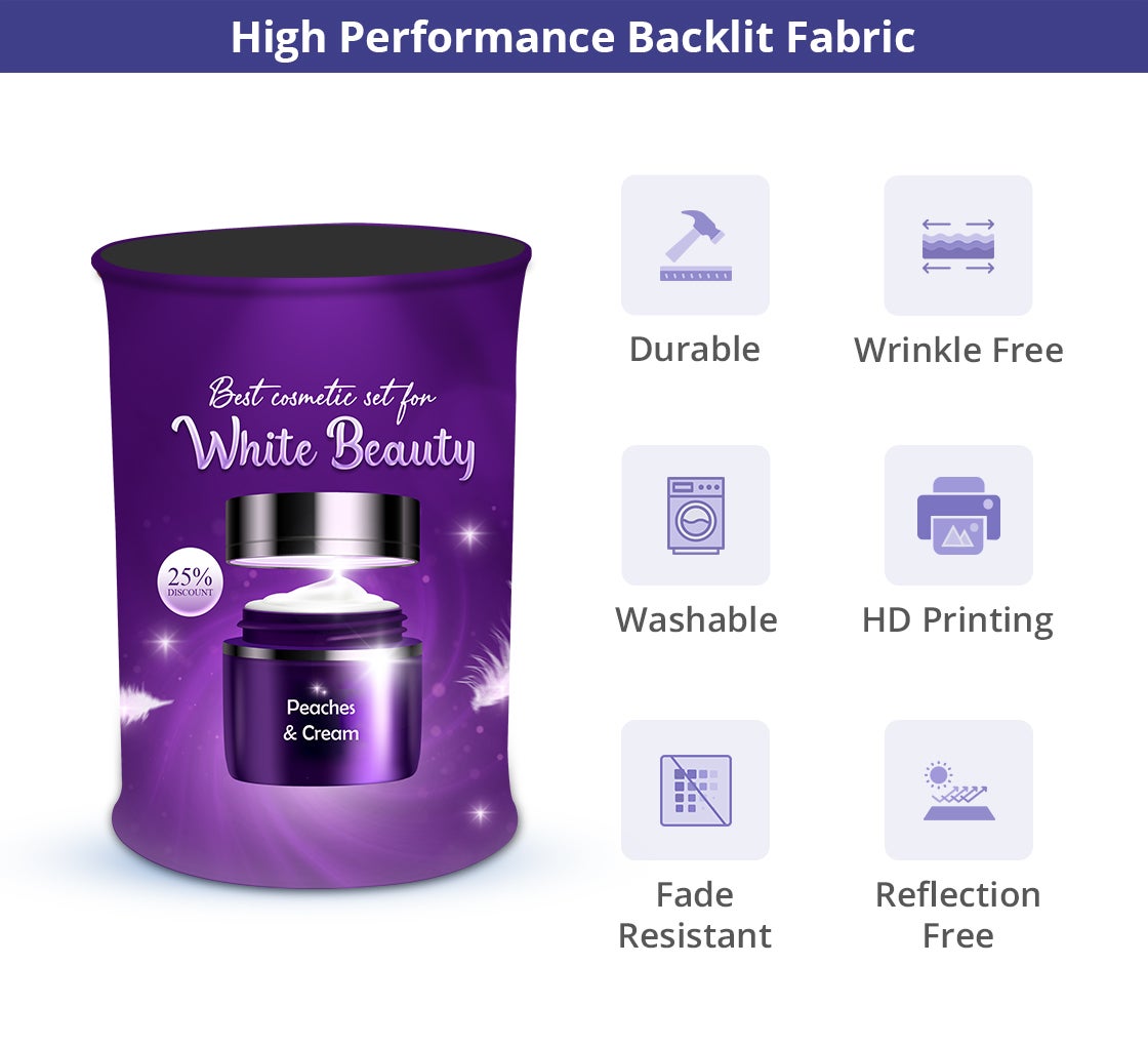 Spring Up Display Counter with Led Lights