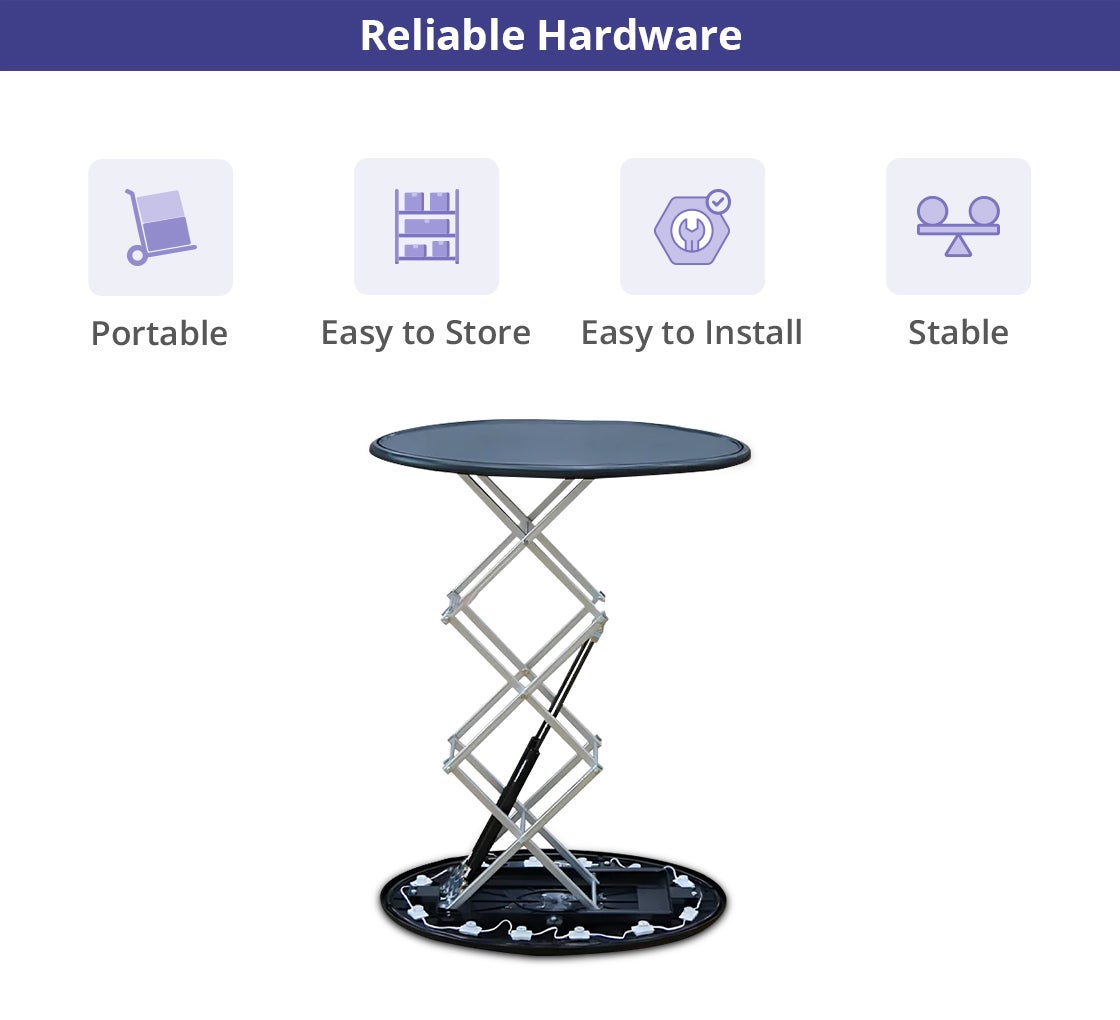 Spring Up Display Counter with Led Lights