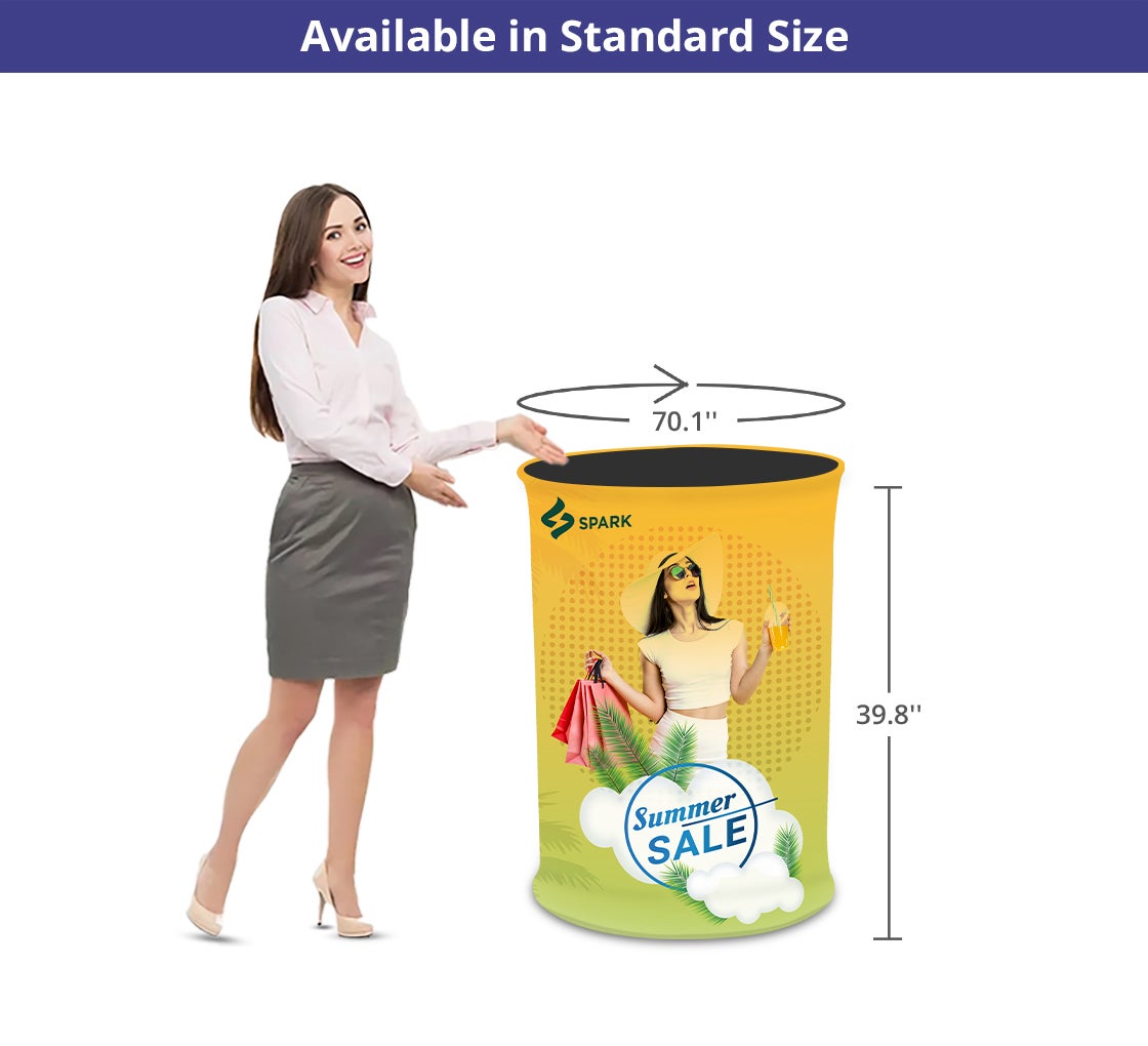 Spring Up Display Counter with Led Lights