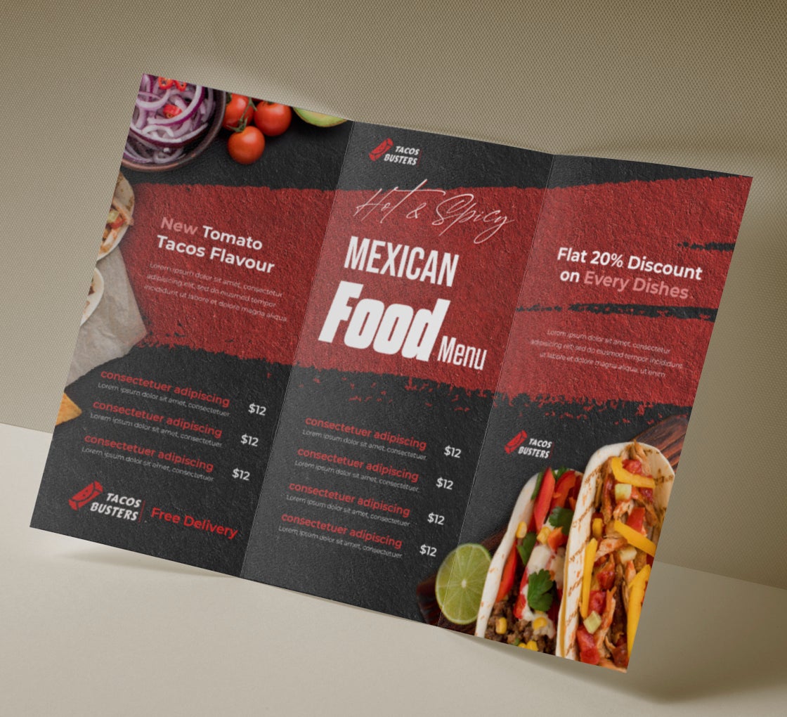 Shop Folded Take Out Menus | BannerBuzz