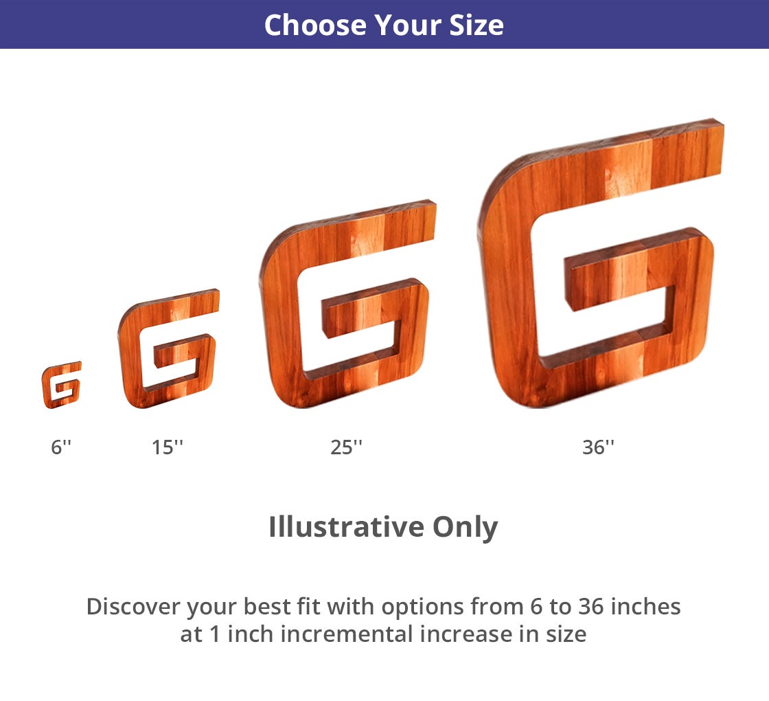 Teakwood Letters and Numbers