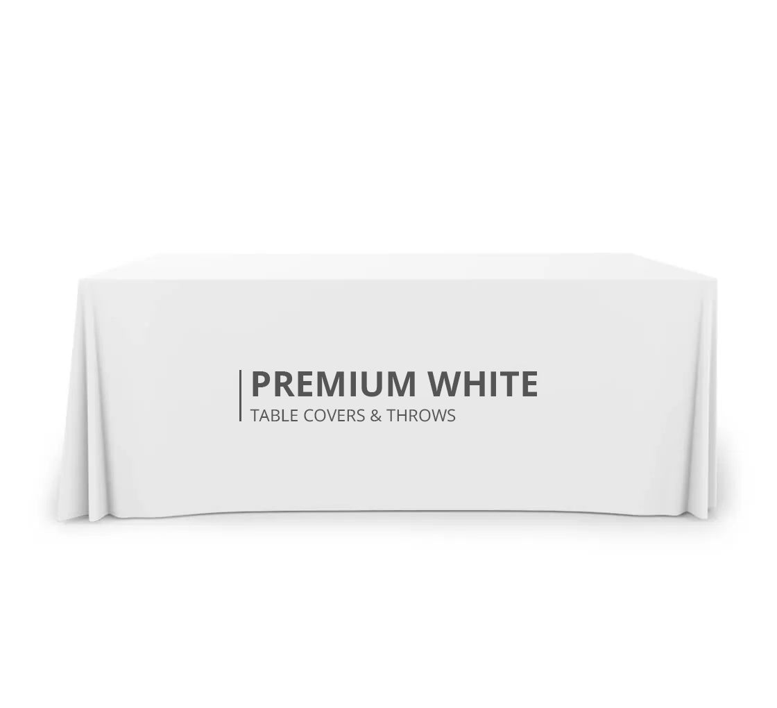 Premium White Table Covers & Throws