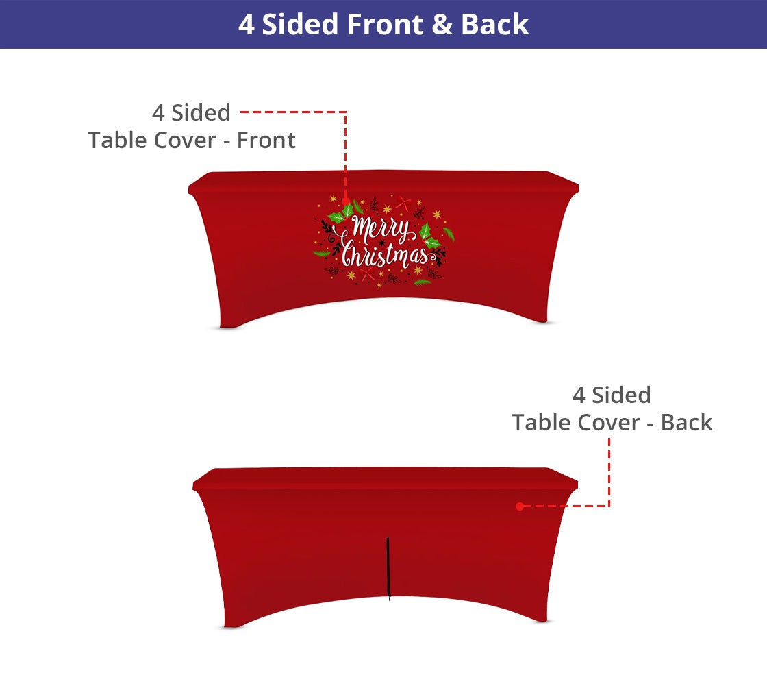 Stretch Table Covers - Zipper Back