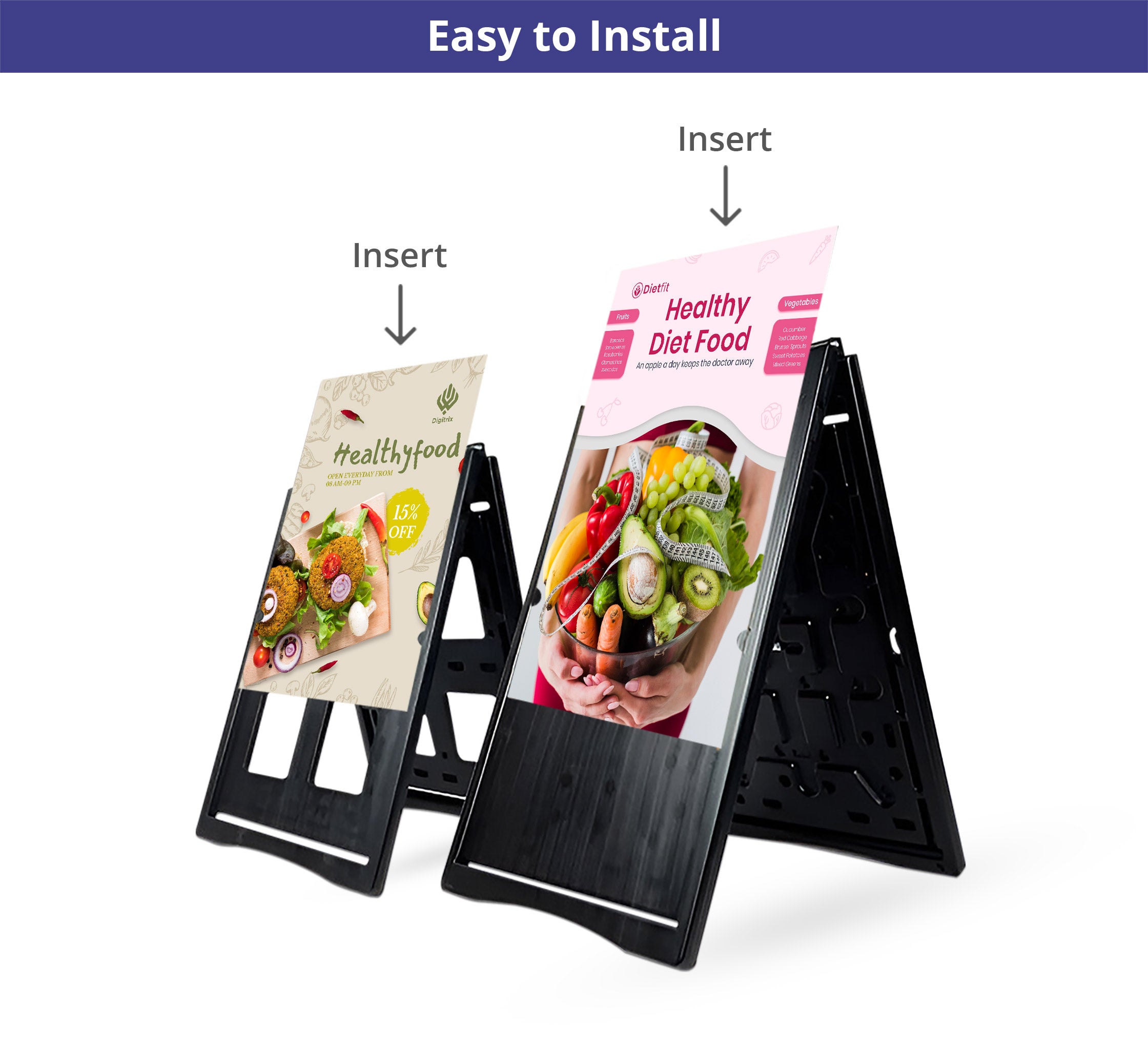 Black Plasticade Signicade for Outdoor & Indoor - BannerBuzz