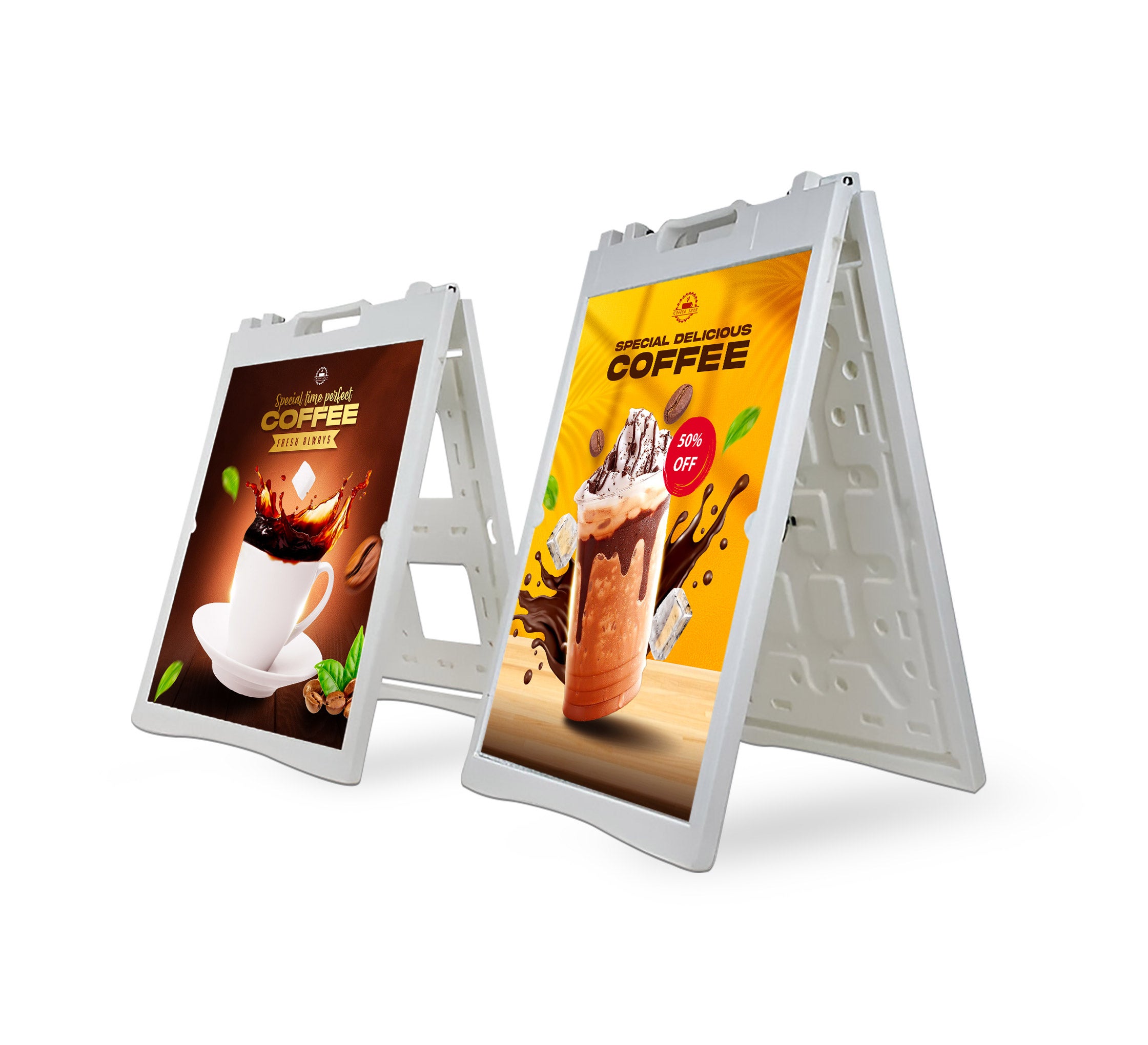 Plastic A Board Sign - White