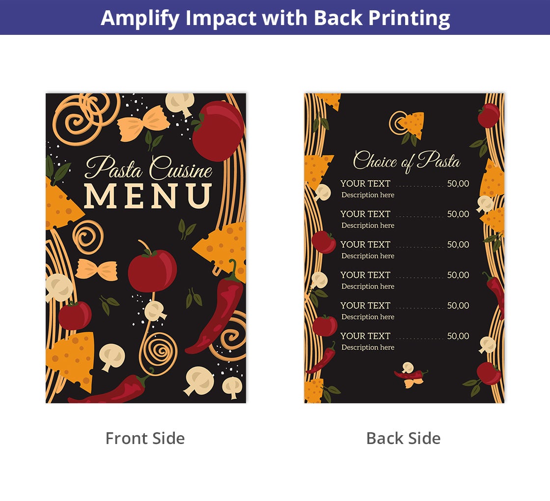 Print Custom Menu for your Restaurant at the Best Prices | BannerBuzz