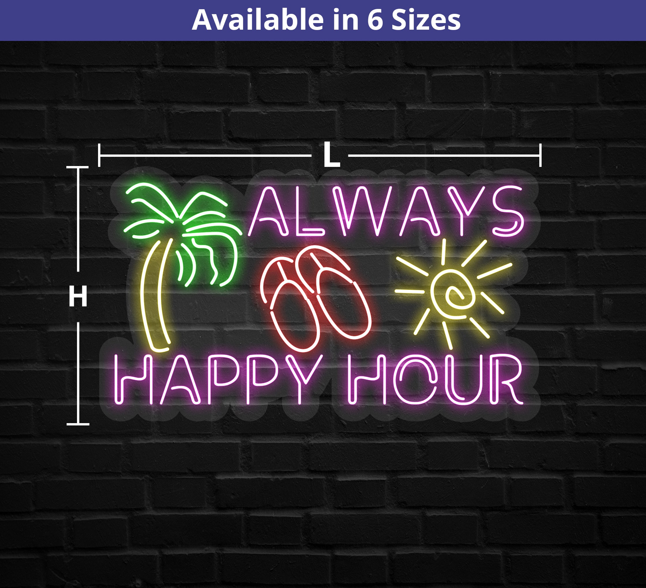 always happy hour☀️ Always Happy Hour Neon Sign Online| Fast Delivery