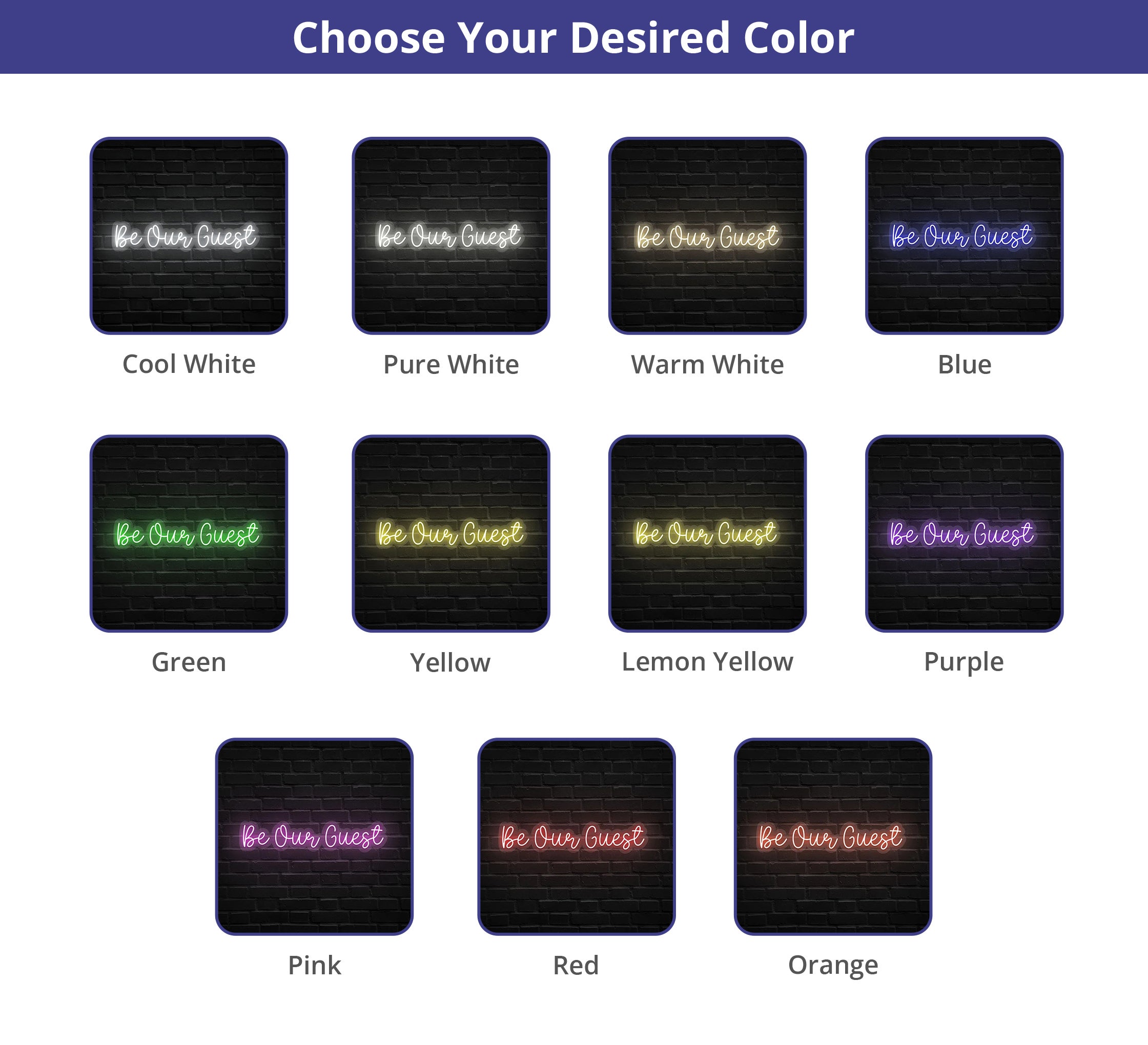 Be Our Guest Neon Sign