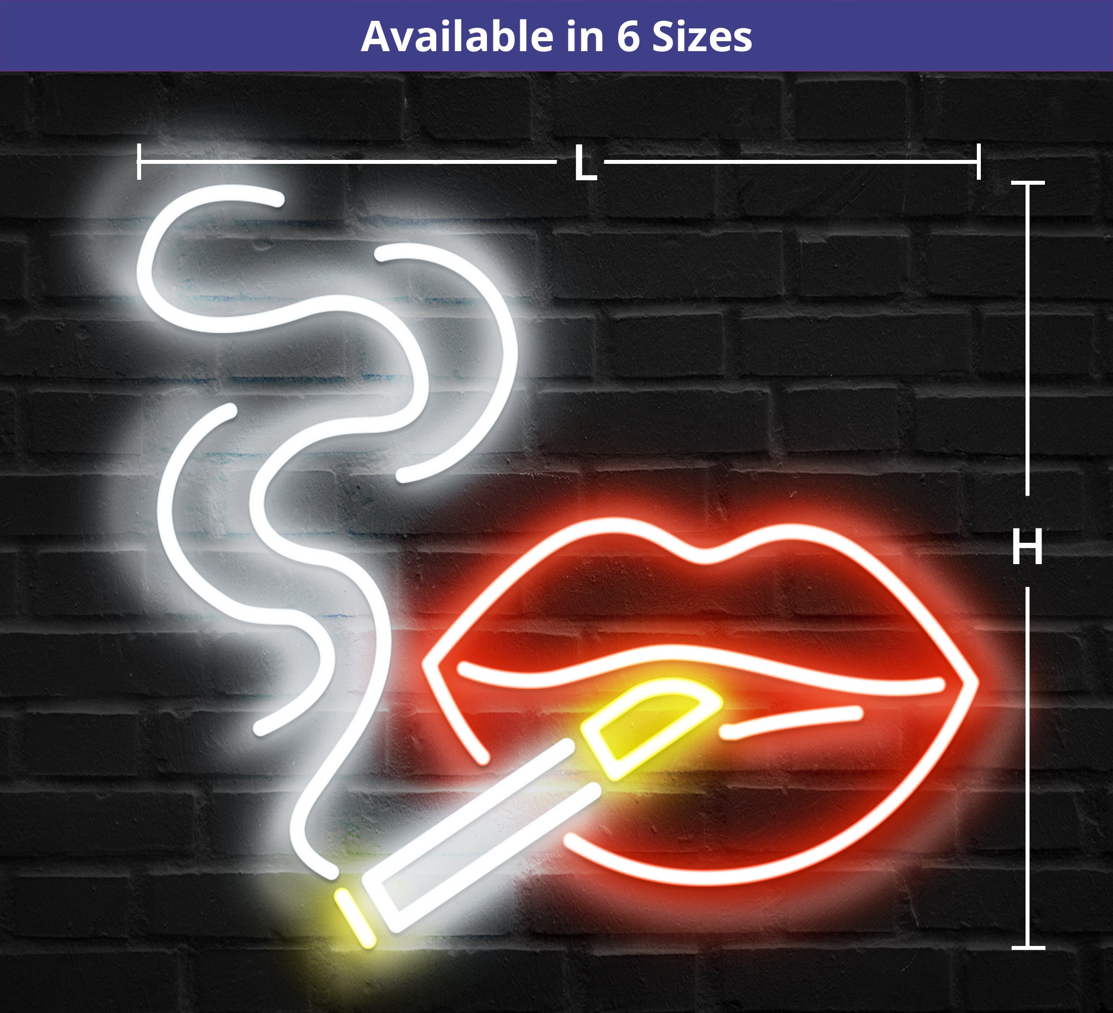 cigarette neon sign Custom Cigarette Neon Sign | Neon Bar Business Signs