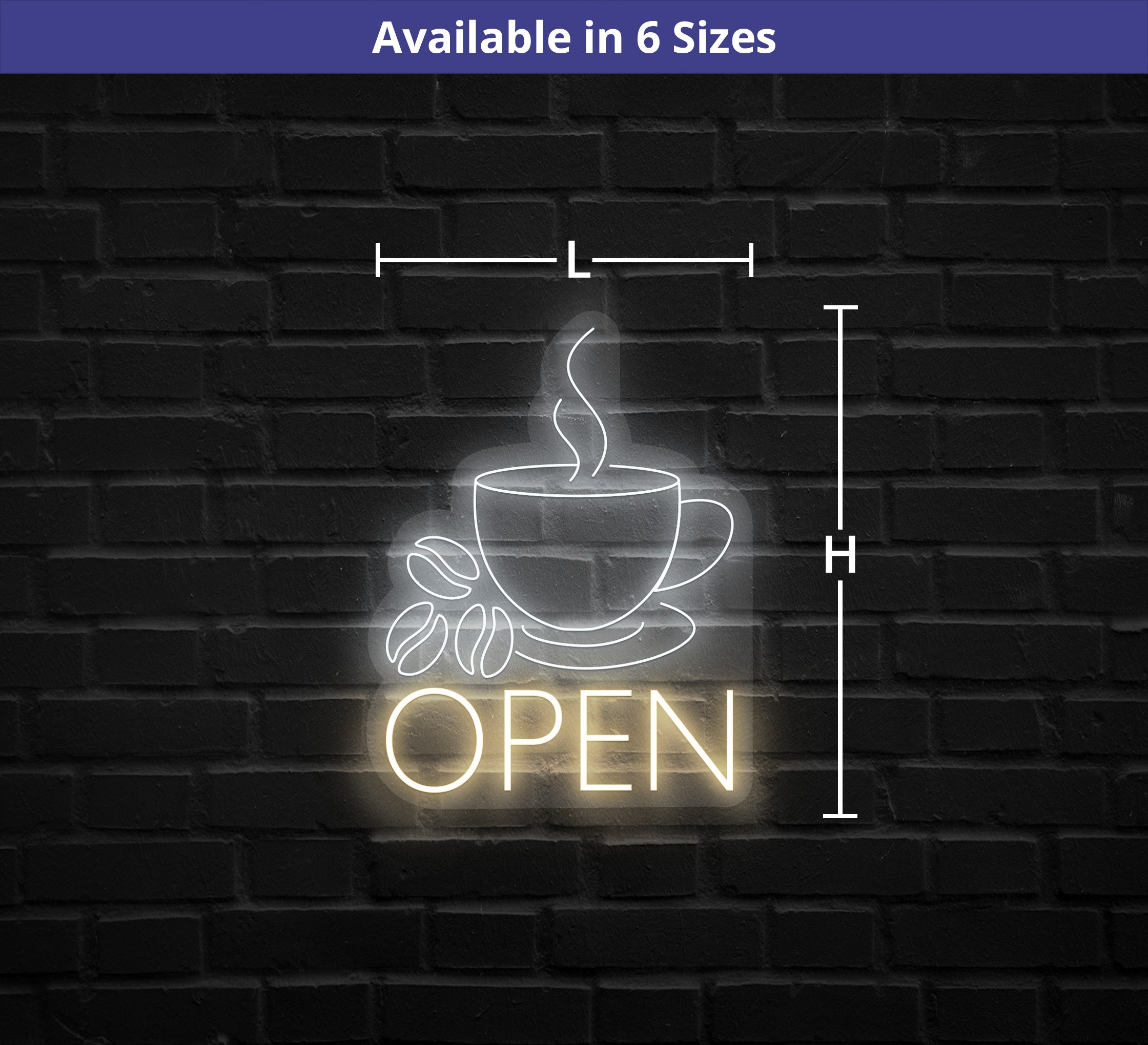 Coffee Open Neon Sign Online| Fast Delivery - Bannerbuzz.com
