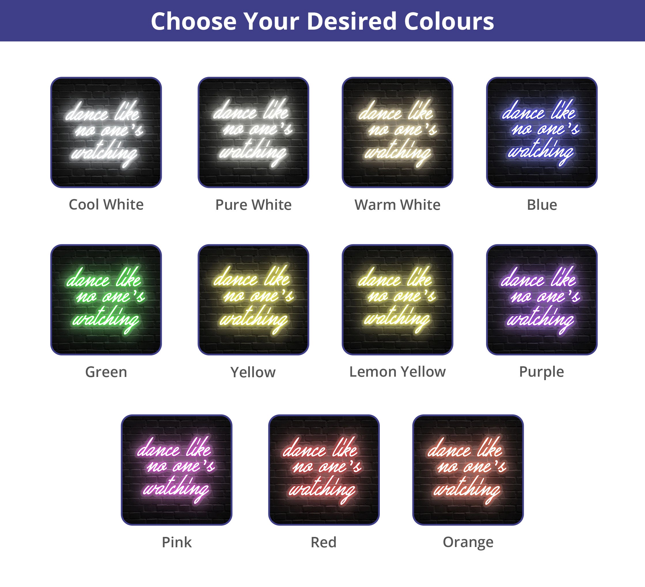 Dance Like No One's Watching Neon Sign | BannerBuzz UK