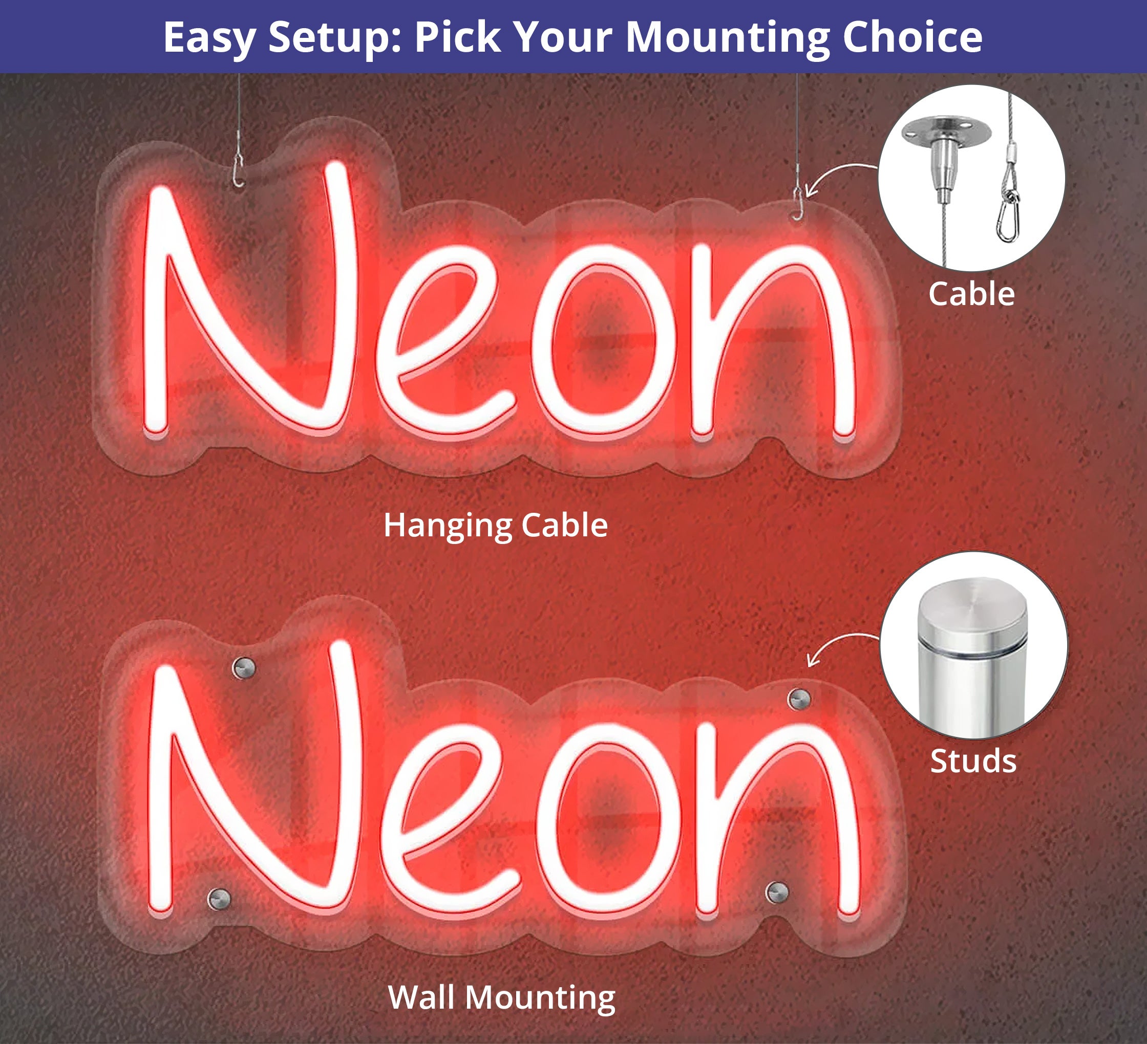 Don't Think Over Neon Sign