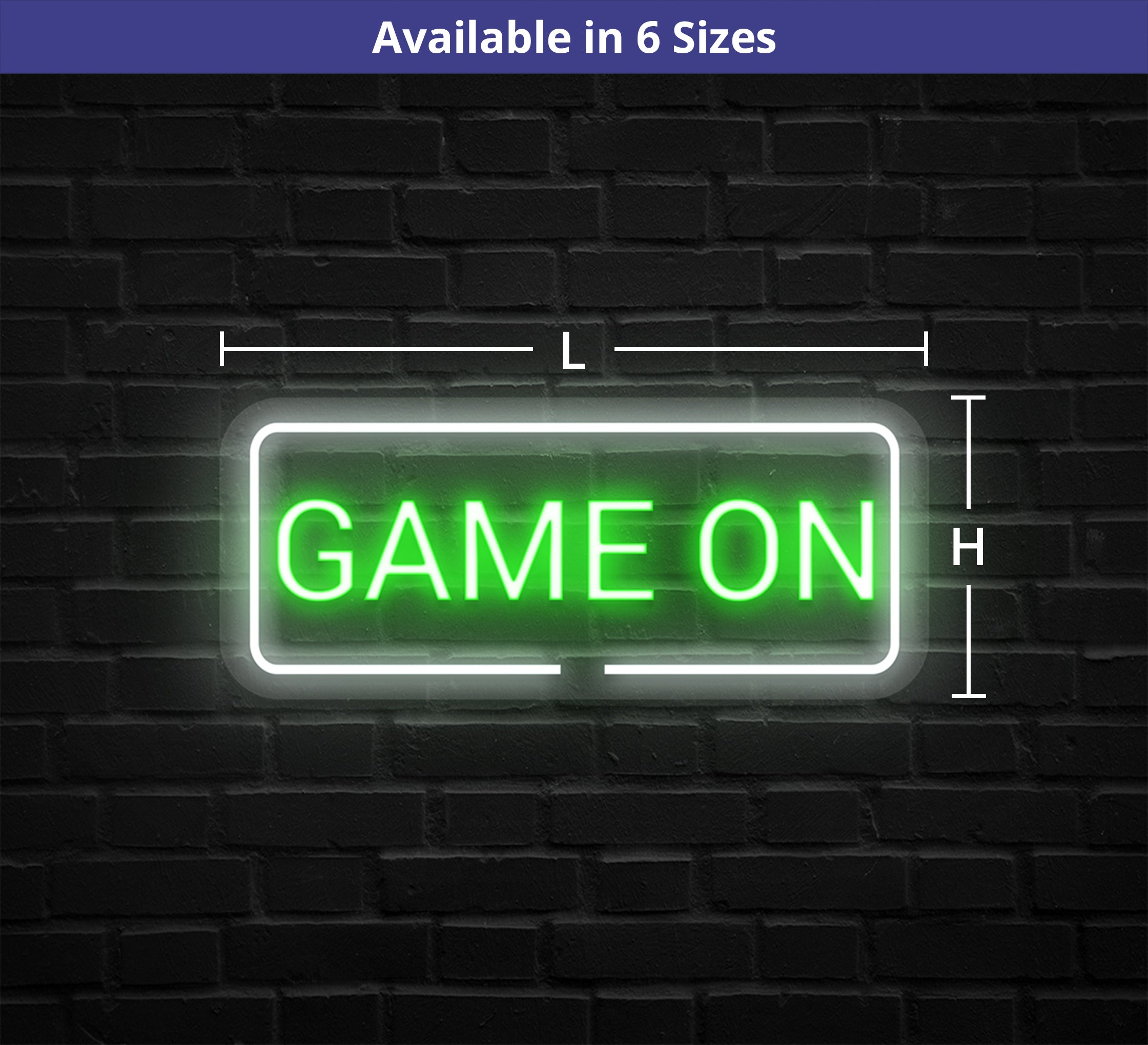 Game On Greeny Neon Sign Online| Fast Delivery - Bannerbuzz.com
