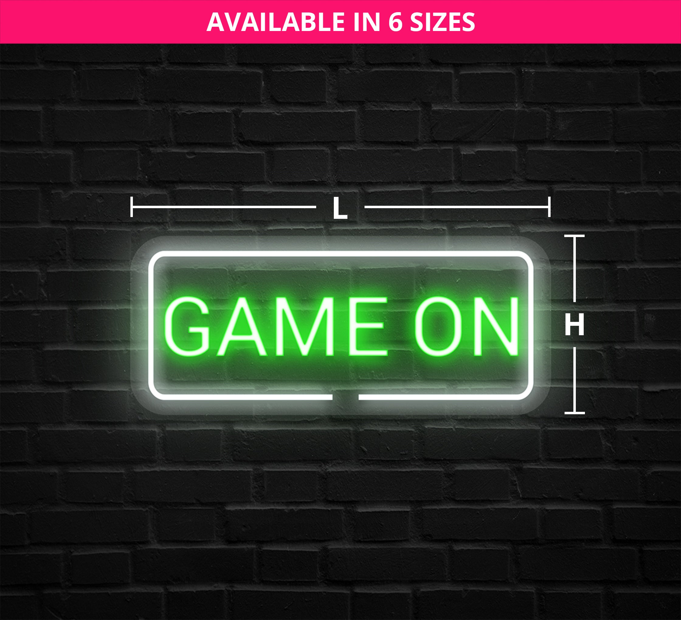 Game On Greeny Neon Sign Online| Fast Delivery - Best of Signs