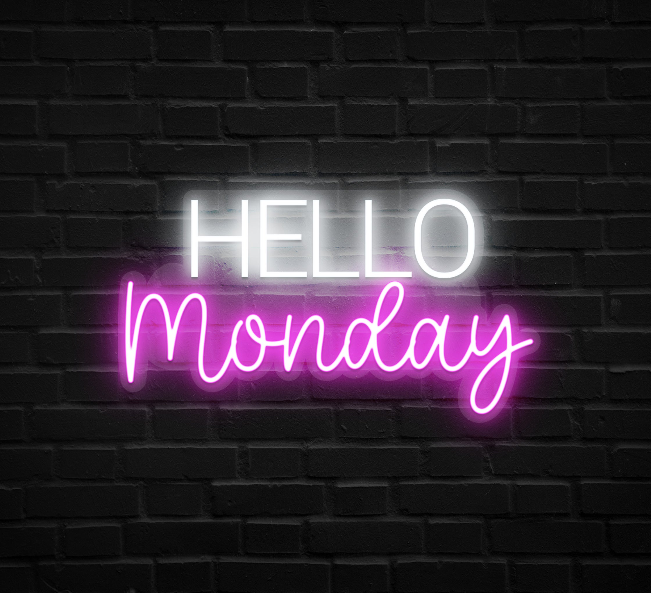 Hello Monday Neon Sign