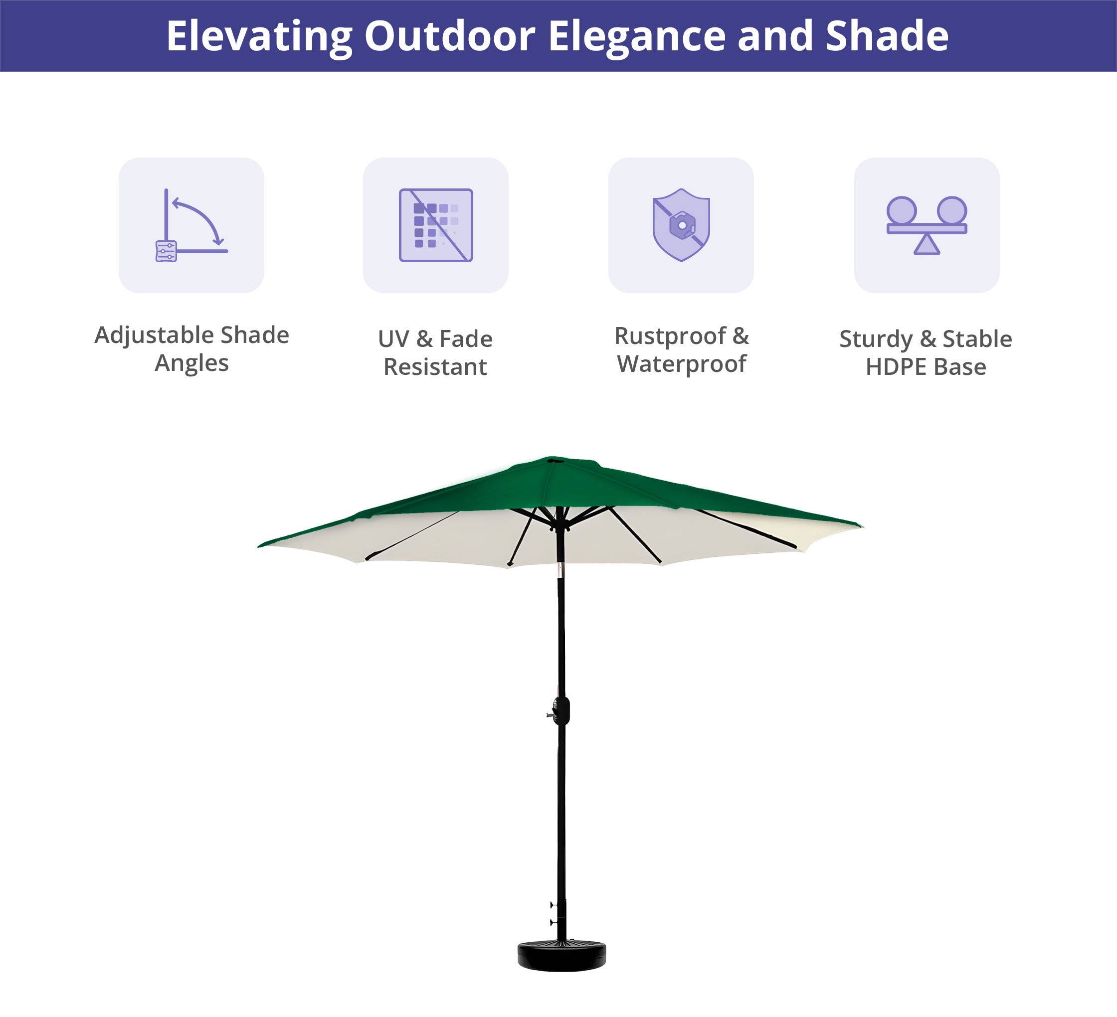 aluminum tube dimensions for patio umbrella Designer Create a calm Umbrella - 9', Beige