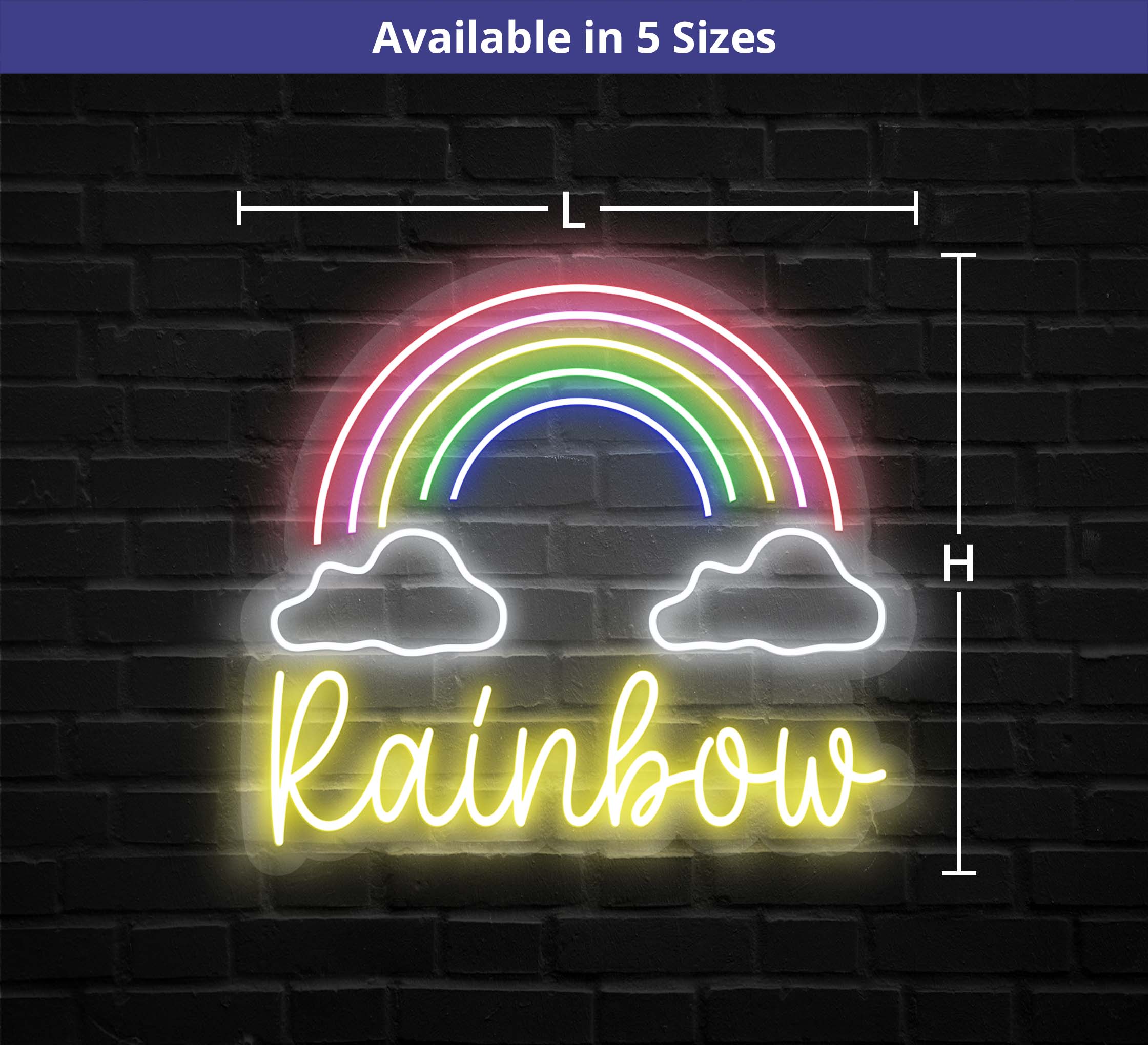 Rainbow Neon Sign Online| Fast Delivery - Bannerbuzz.com