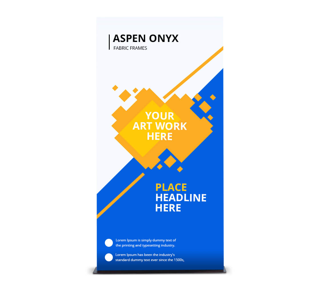 Aspen Onyx Fabric Frames