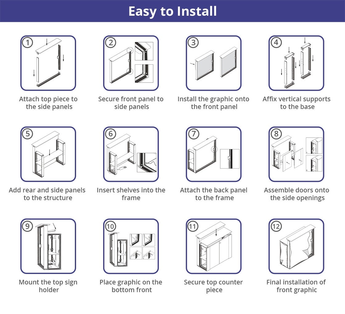 Backlit Promotional Counter with Storage