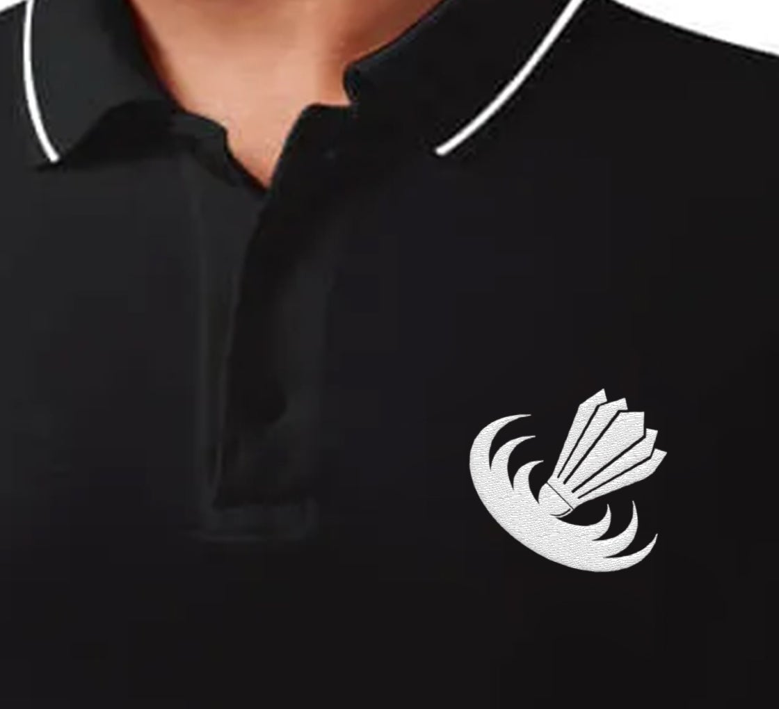 【BLACK】Embroidery polo shirt Embroidered Cotton Piqué Polo Black | VERSACE US