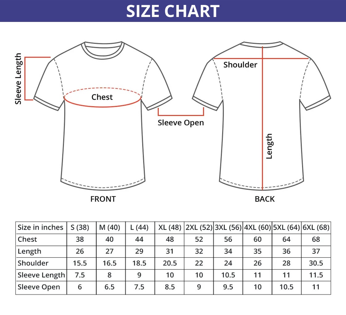 Men's Black Printed T-Shirt - Crew Neck