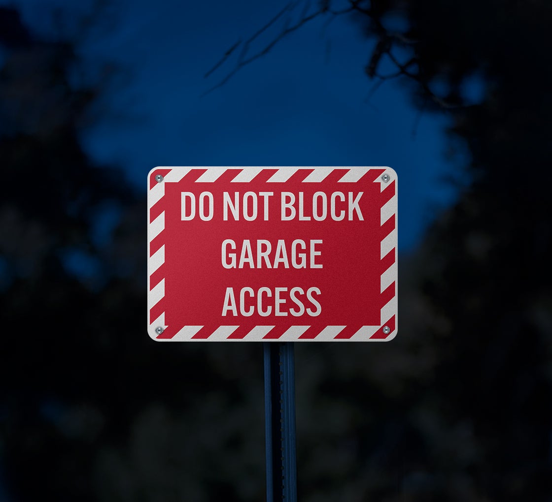 Do Not Block Access Sign