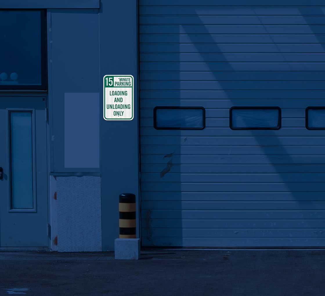Loading & Unloading Only Aluminum Sign (HIP Reflective)