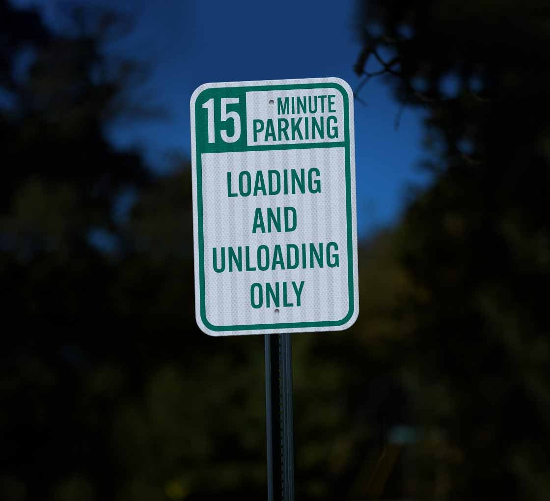 Loading & Unloading Only Aluminum Sign (HIP Reflective)