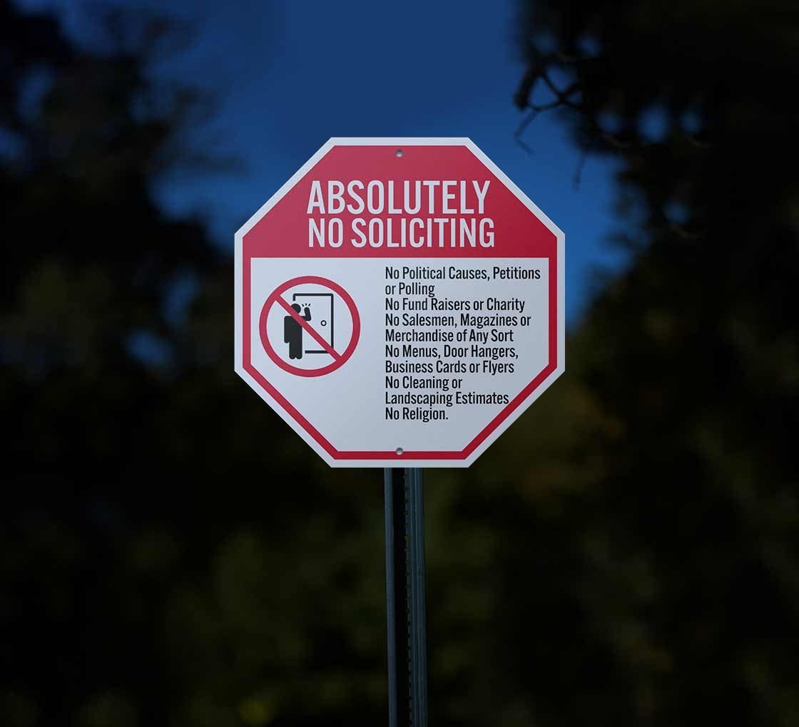 No Fund Raisers Or Charity Aluminum Sign (Reflective)