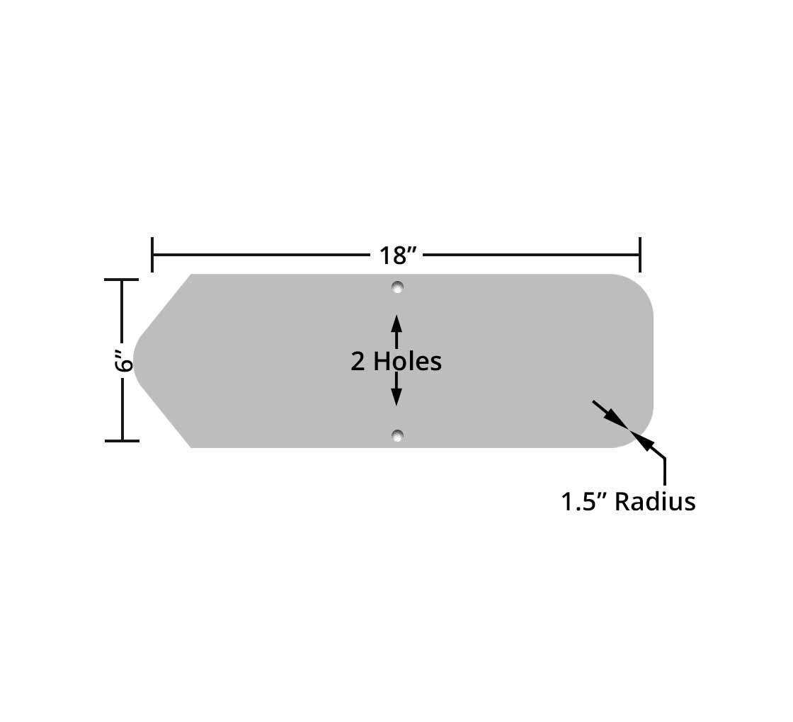Exit Arrow Aluminum Sign (Reflective)