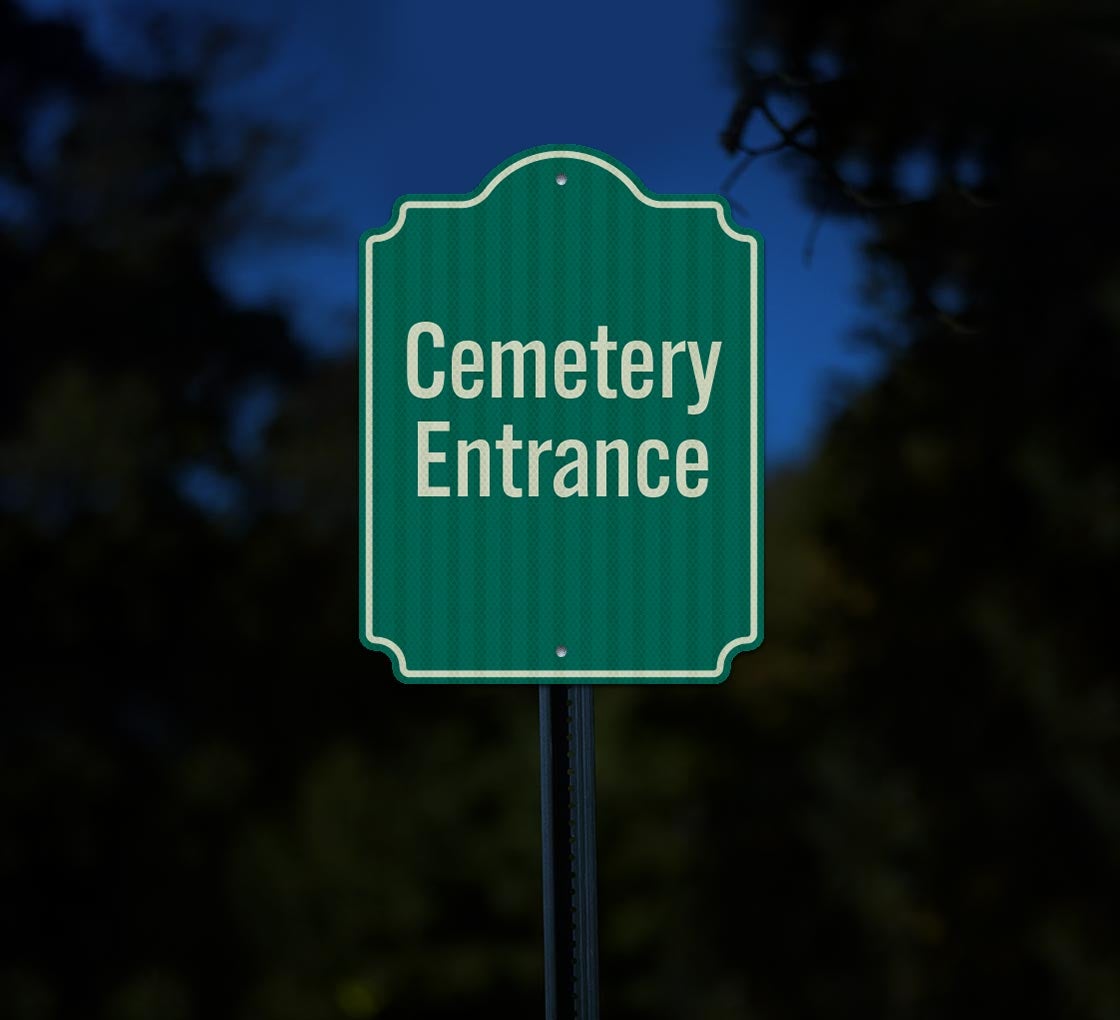 Cemetery Entrance Aluminum Sign (EGR Reflective)