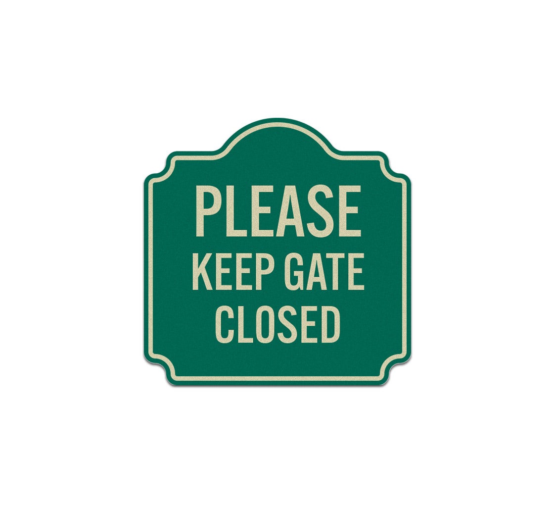 Keep Gate Closed Signs - 4-Pack 12x3 Inch Reflective Aluminum, Weatherproof For Indoor/Outdoor Use