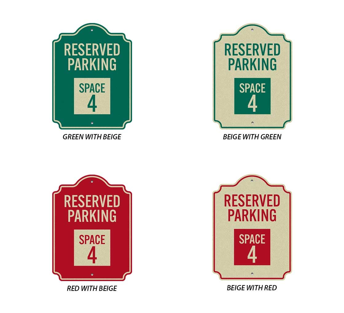 Reserved Parking Space Aluminum Sign (Reflective)