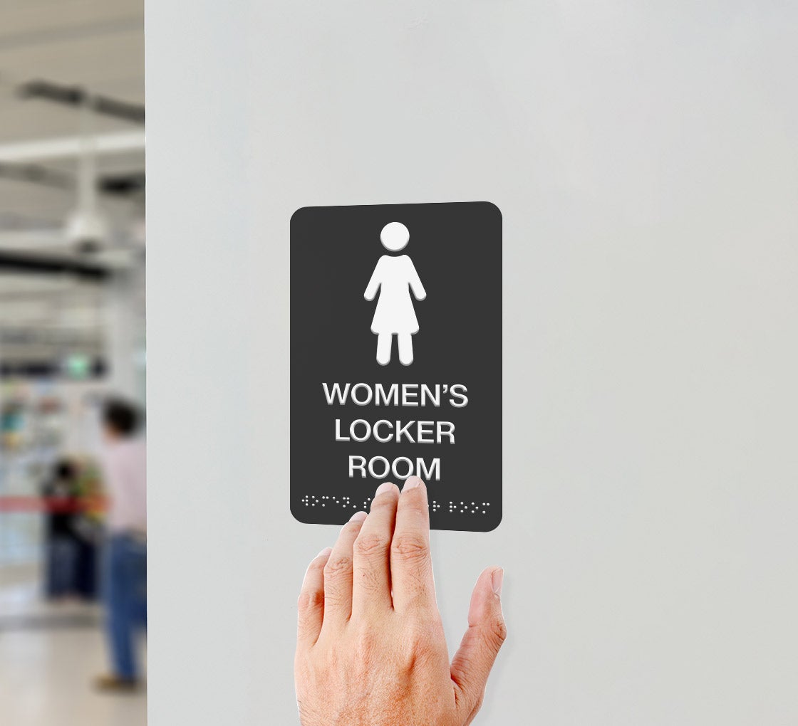 Women's Locker Room Braille Sign