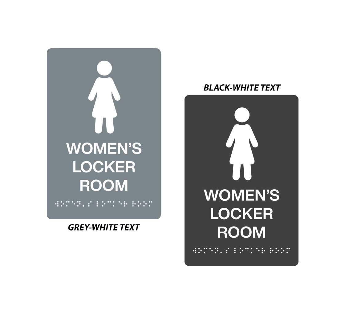 Women's Locker Room Braille Sign