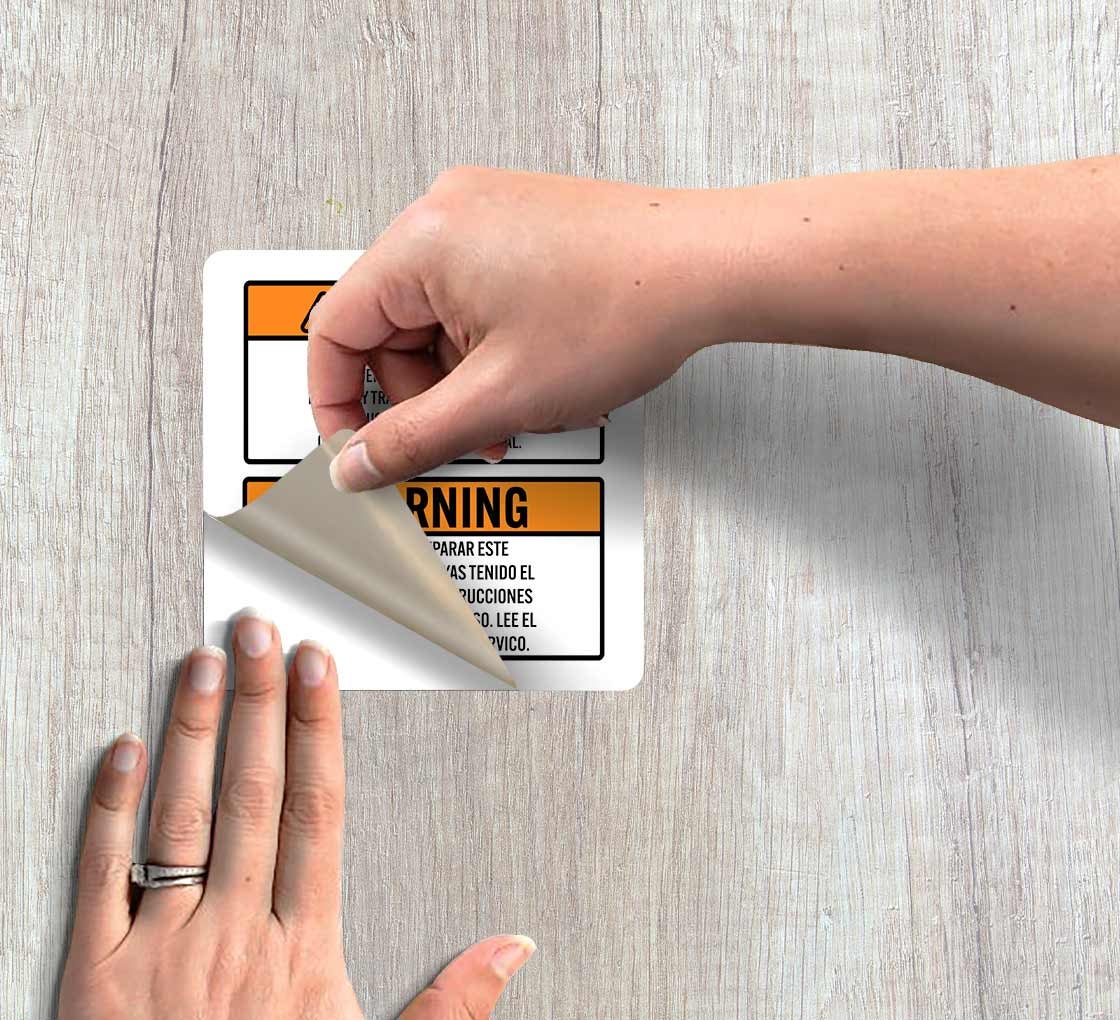 Bilingual Dump Truck Training Required Decal (Non Reflective)