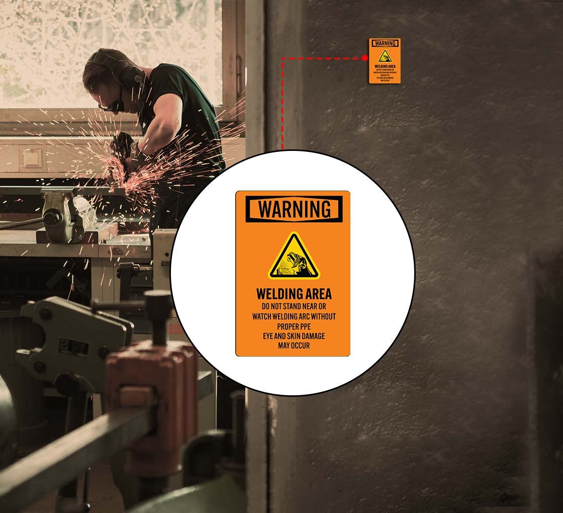 OSHA Welding Area Decal (Non Reflective)