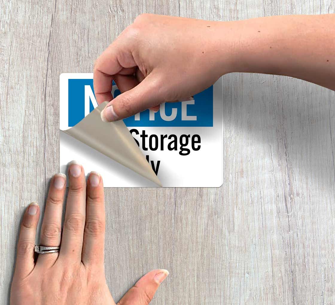OSHA Food Storage Only Decal (Non Reflective)