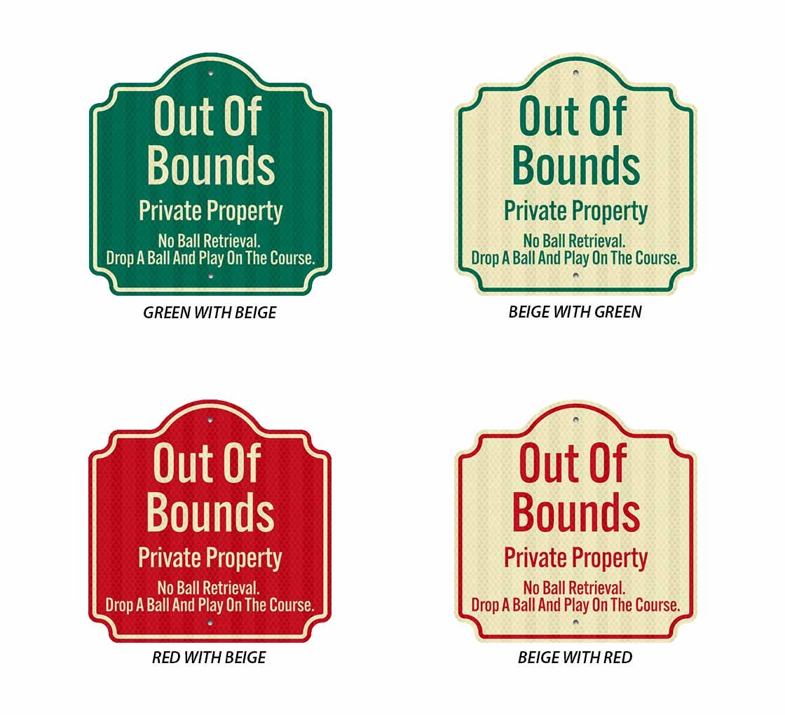 Out Of Bounds Private Property Aluminum Sign (HIP Reflective)