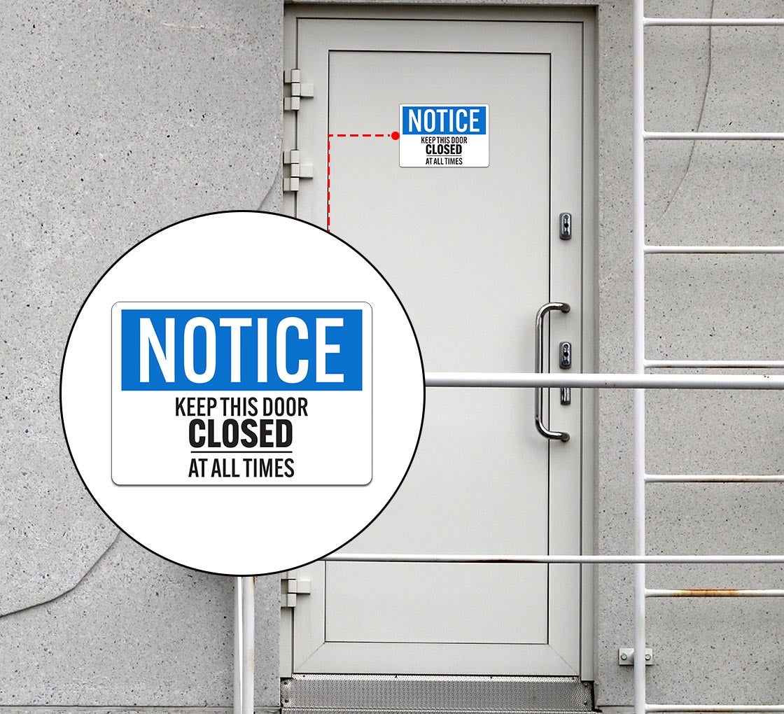 Keep This Door Closed Magnetic Sign (Non Reflective)